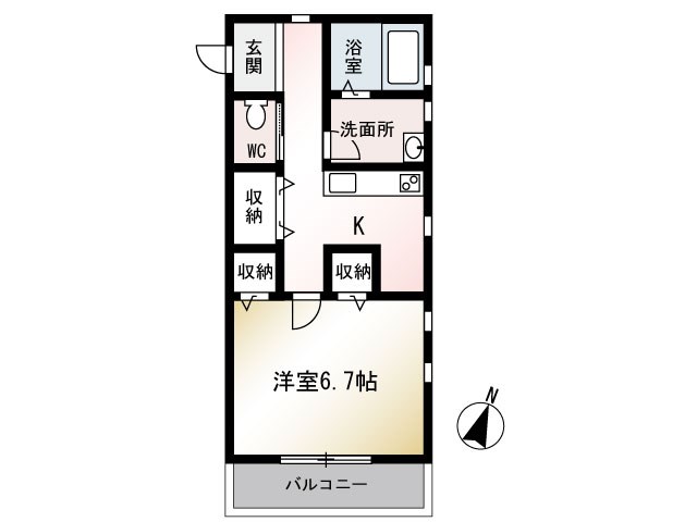 グラン　ヴェール 203号室 間取り