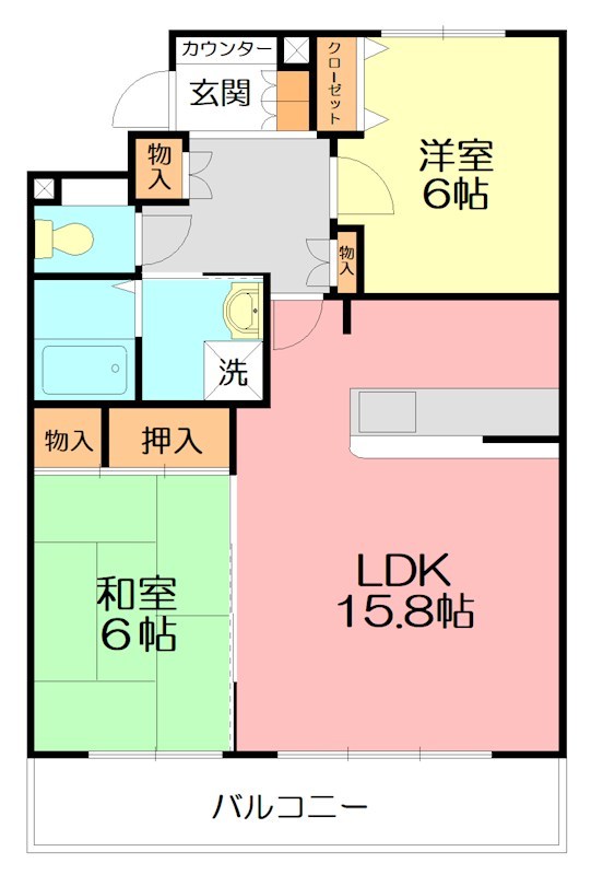 グランソラール丸の内 403号室 間取り
