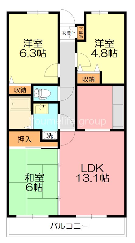 柏桜レジデンス 404号室 間取り