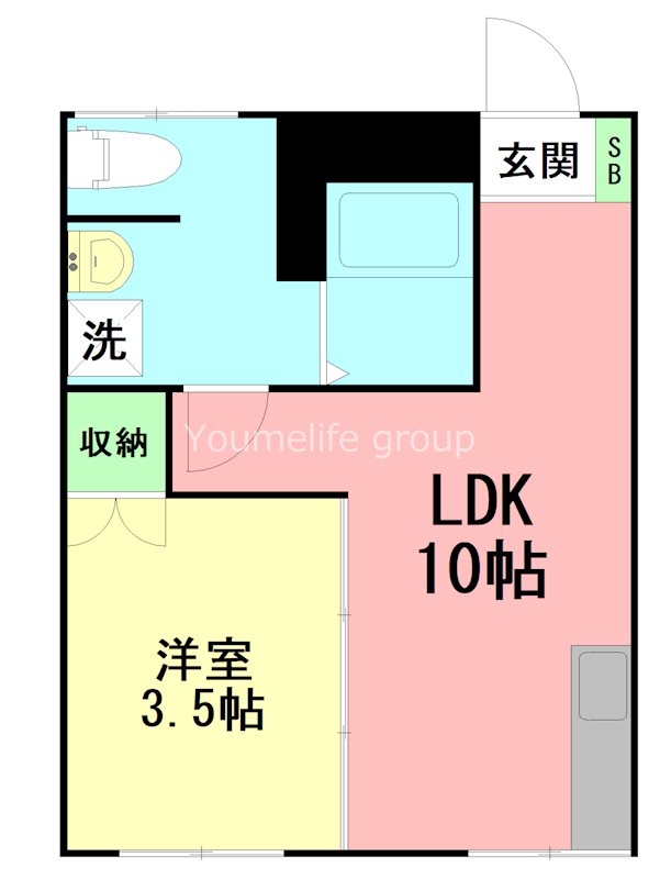 エリール厚木 109A号室 間取り