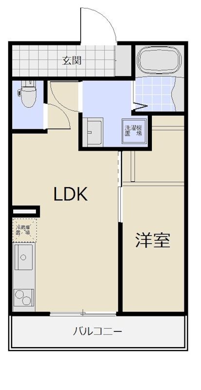 松鵠舎 203号室 間取り