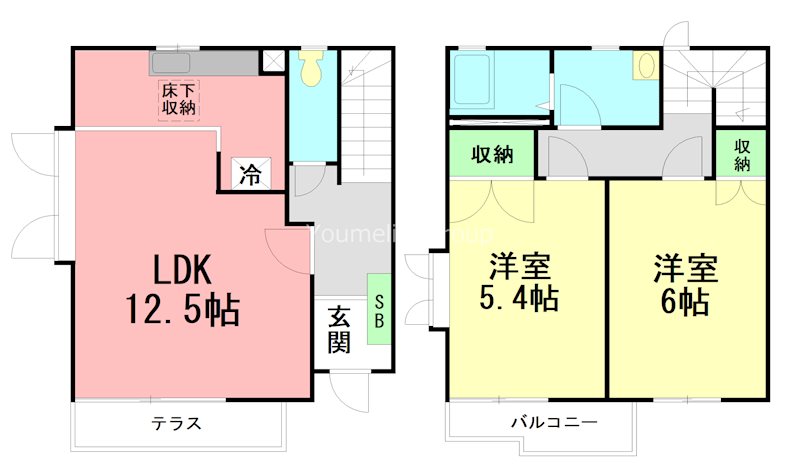 ローズガーデンD 101号室 間取り