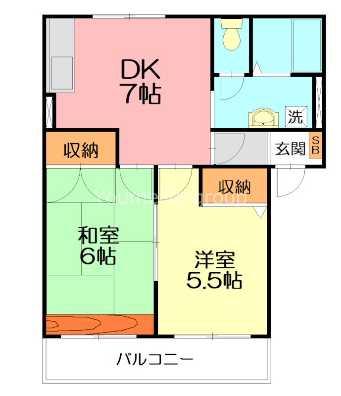 リバーパークⅡ 101号室 間取り