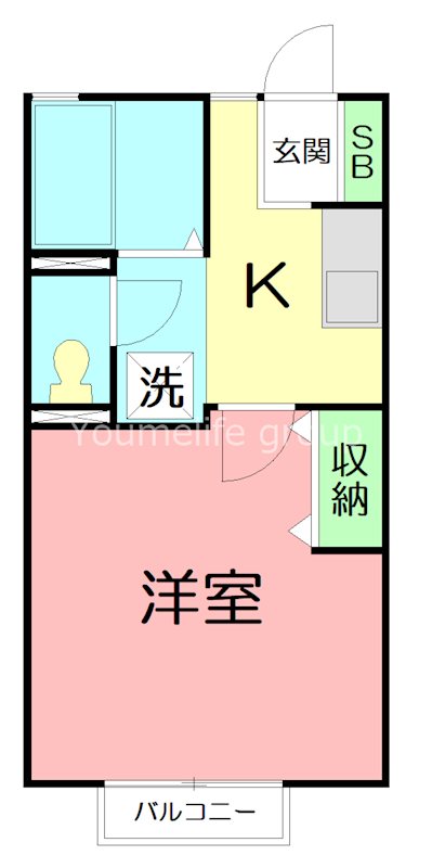 ラ・フレーズ 202号室 間取り