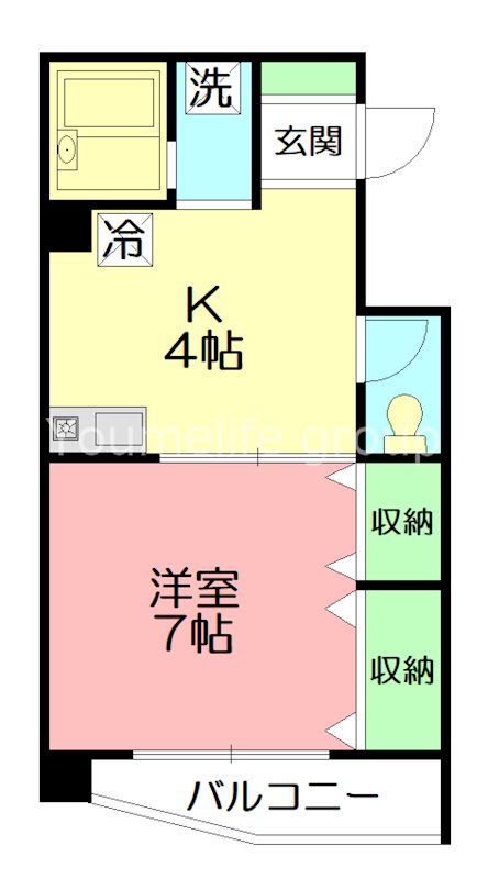 ジュネス西湘 301号室 間取り