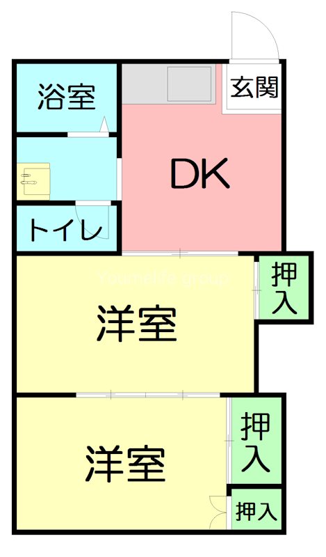 出口ハイツⅡ 101号室 間取り