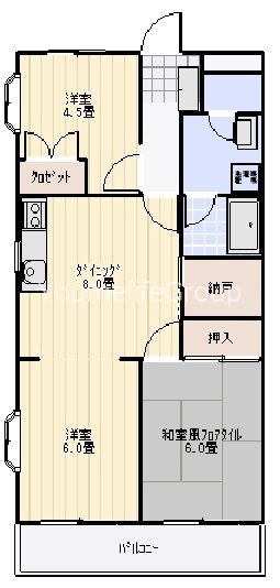 第5サンハイム天神 307号室 間取り