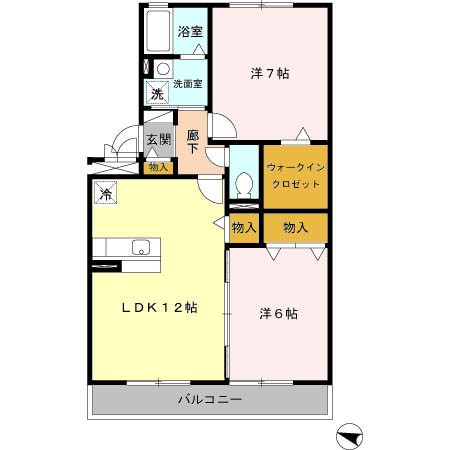 フェリーチェ石田 201号室 間取り