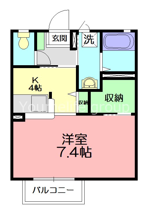シャーメゾン酒匂 202号室 間取り