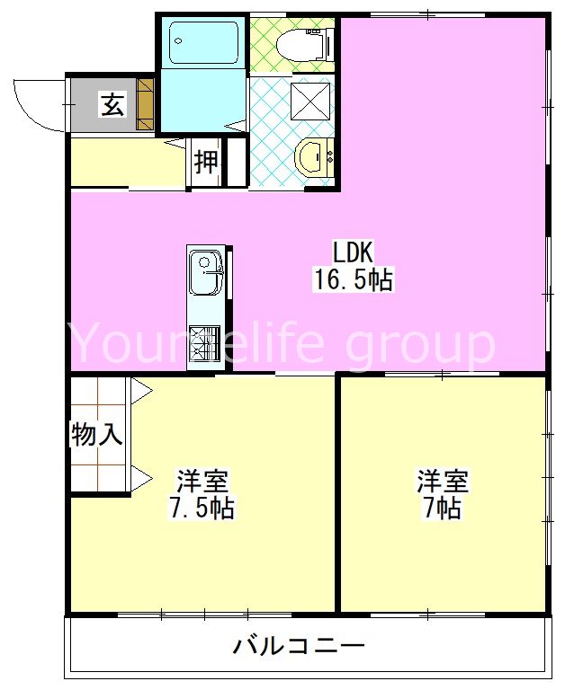 広貴商事ビル 4-A号室 間取り