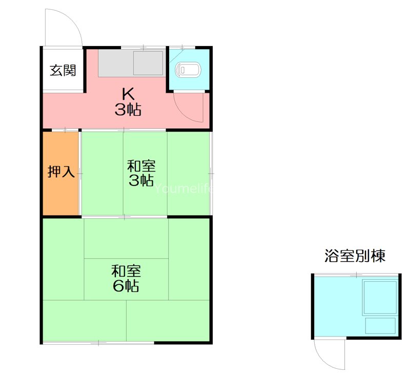 小澤アパート 201号室 間取り