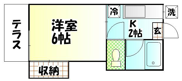 サンテラス第2 103号室 間取り