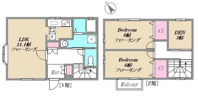 メゾンクレステリアB棟 101号室 間取り