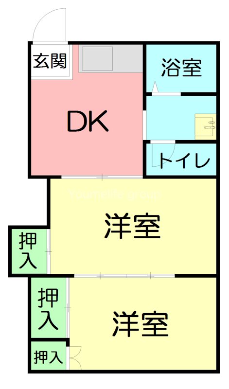出口ハイツⅡ 102号室 間取り