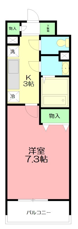 パーシモン湘南 101号室 間取り