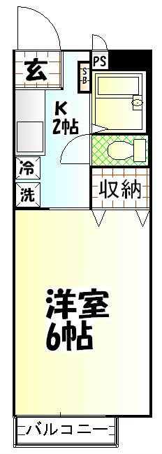 ルミエール 202号室 間取り