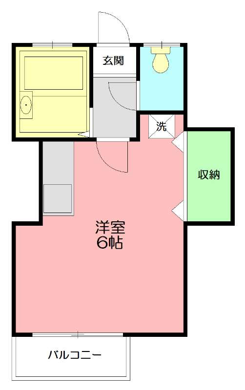 野本ハイツ 206号室 間取り