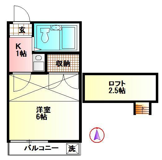 Rosso東海大 102号室 間取り