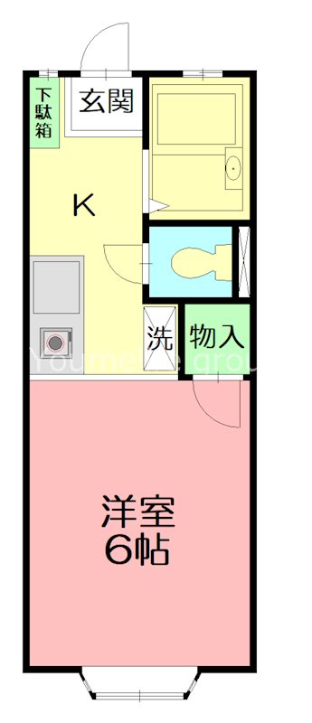 クレスト湘南 105号室 間取り