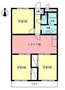 ソレイユ楠 106号室 間取り