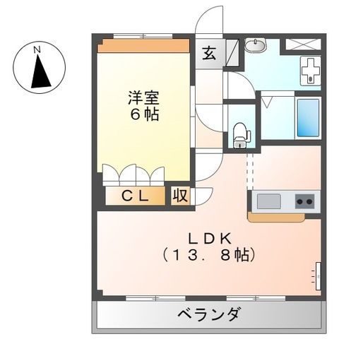 アイリス・スクエア 103号室 間取り