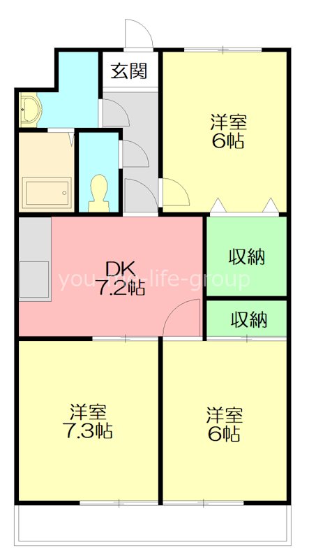 パレスコスモス 101号室 間取り