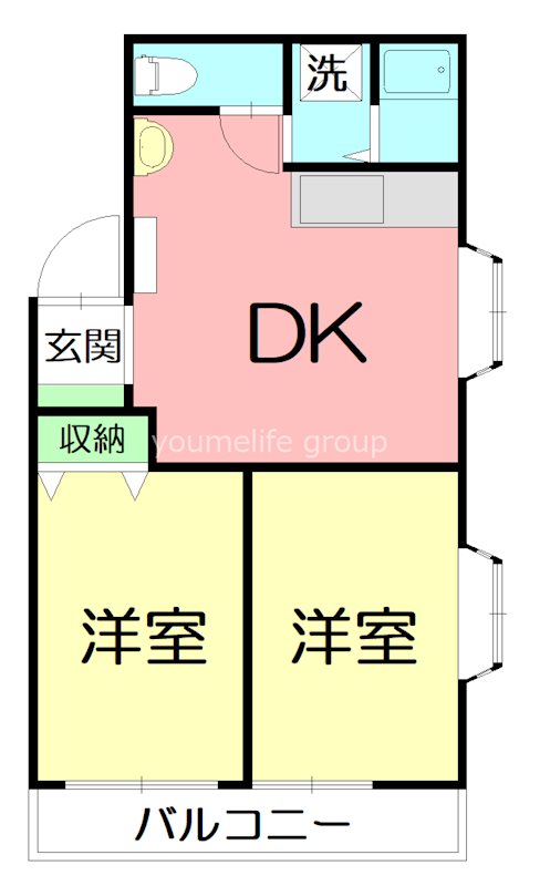 アーキハイム 201号室 間取り