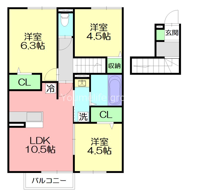 ルミエール 205号室 間取り