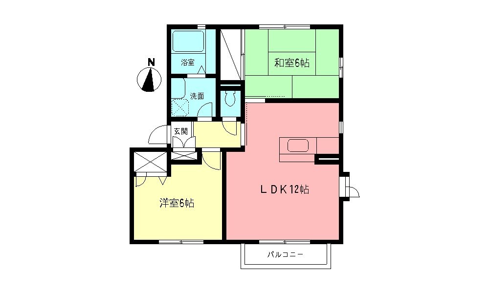 グリーンKⅡ 101号室 間取り