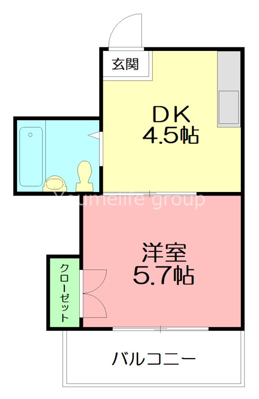 メゾンドアンジュ 105号室 間取り