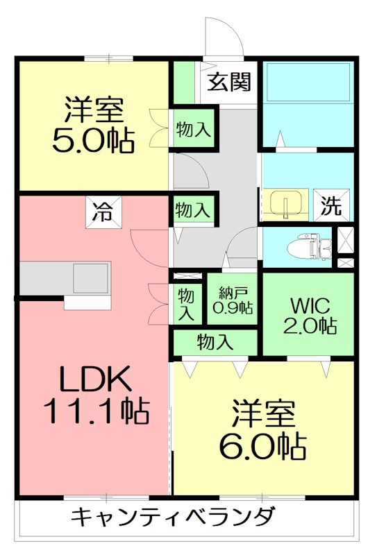 エリタージュ 203号室 間取り