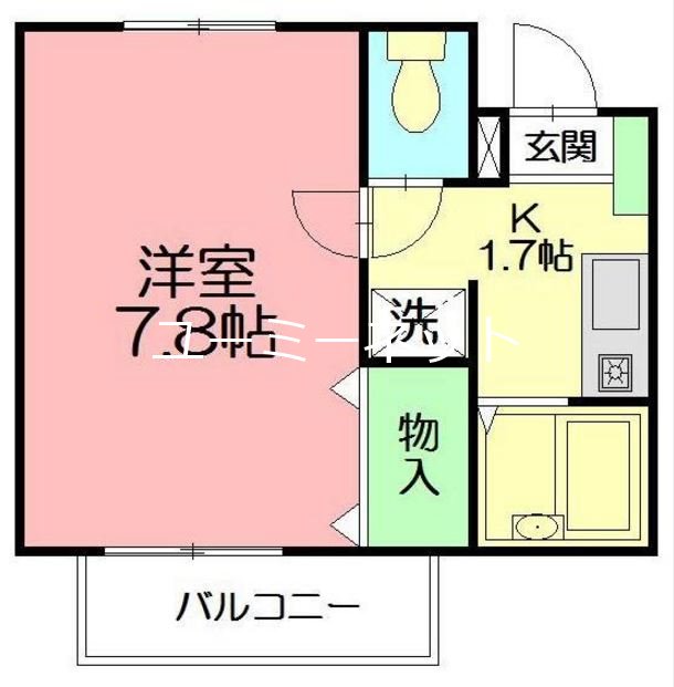 グリーンフィールズⅠ 201号室 間取り