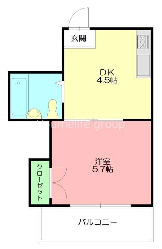 メゾンドアンジュ 103号室 間取り