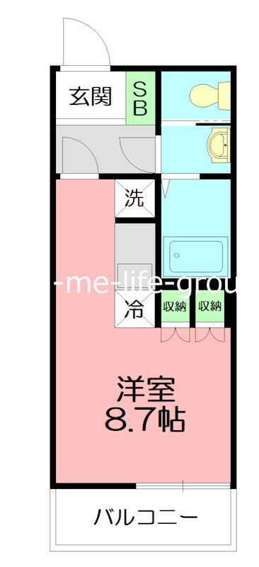 グランドゥール 101号室 間取り