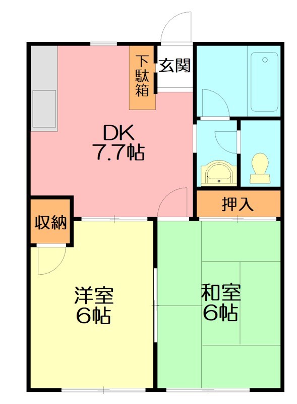 ハイツ雅 202号室 間取り