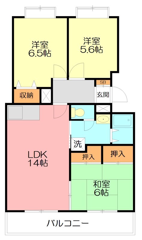 グレイスヒルズ 404号室 間取り