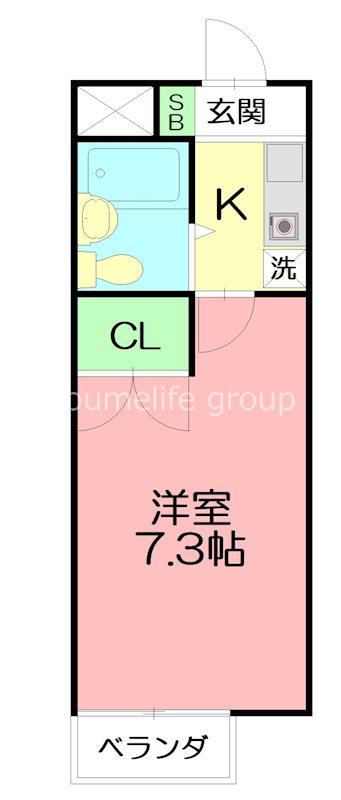 マイメゾン愛甲石田 207号室 間取り