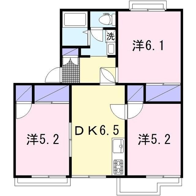 如月ハイツ 202号室 間取り