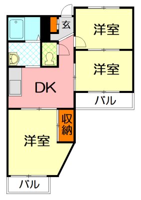コリーヌマンション 402号室 間取り