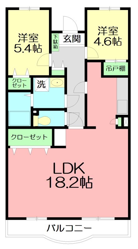 エスポワール平田 302号室 間取り