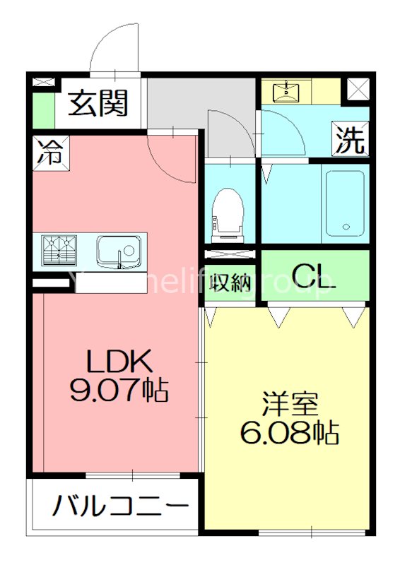 蒼の杜 空 202号室 間取り