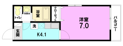エム　カルチェ 201号室 間取り