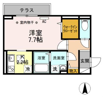エトーレ・DⅢ 105号室 間取り