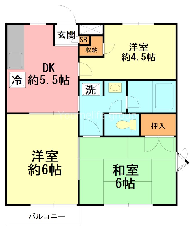 湘南唐ヶ原ハイム 205号室 間取り