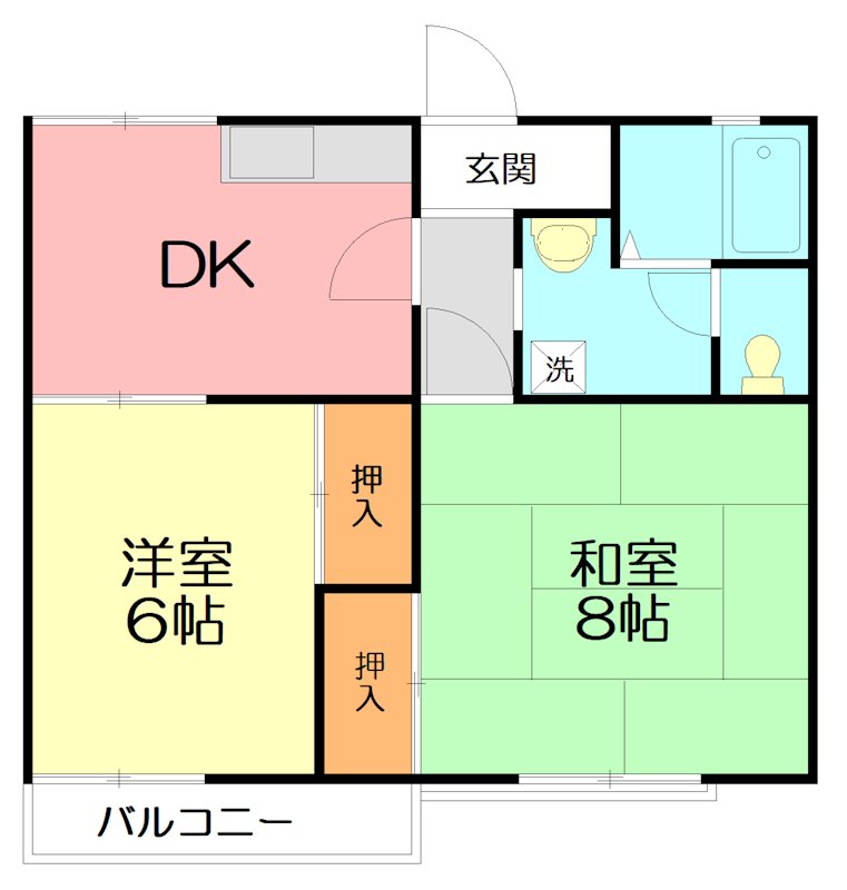 南鴨宮サニーハイツ 間取り図