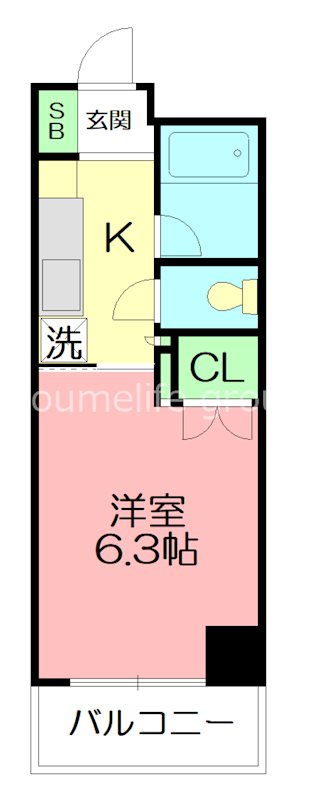 岩崎ビル 606号室 間取り