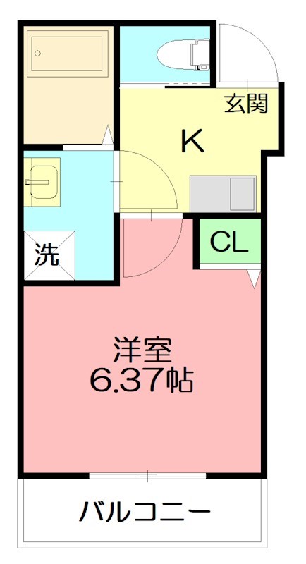 JHマリーナ平塚 202号室 間取り
