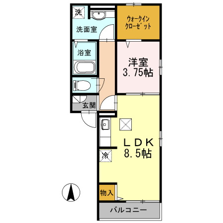 ウィステリア湘南 102号室 間取り