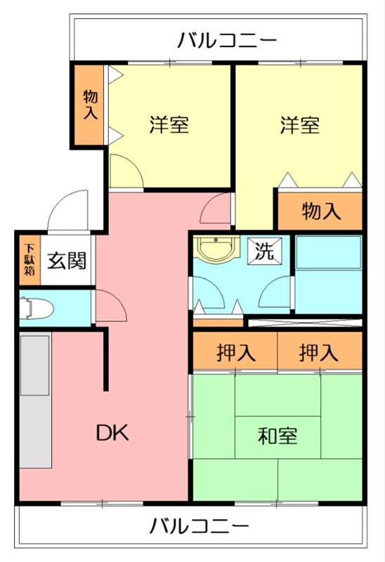 若宮ハイツ 302号室 間取り