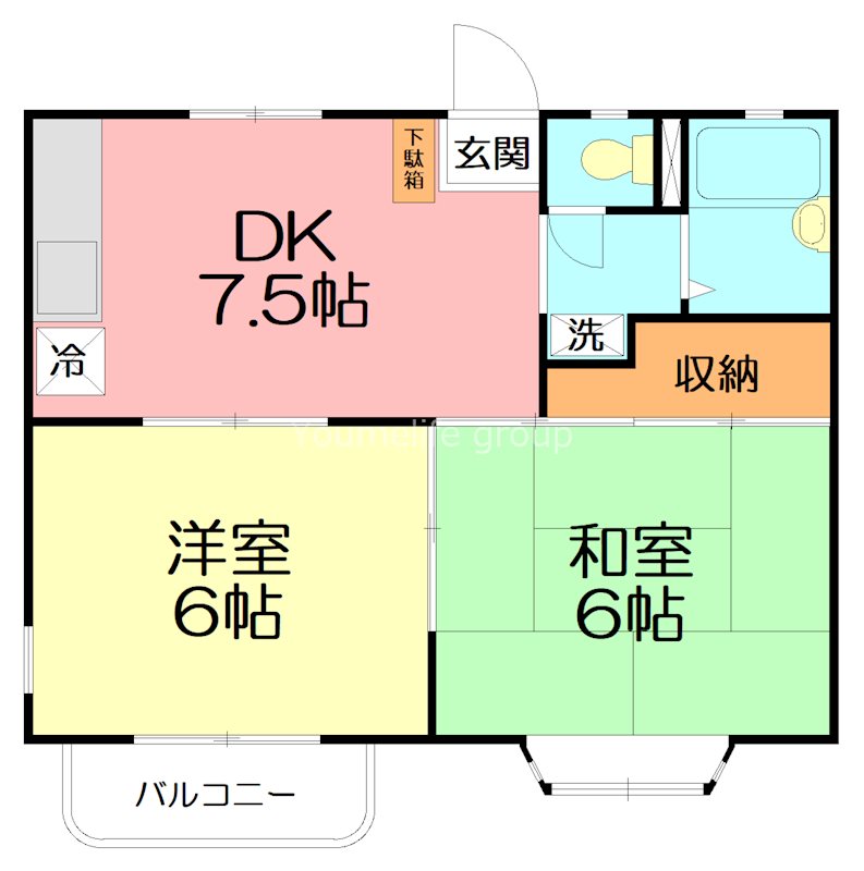 コーポ小林 103号室 間取り